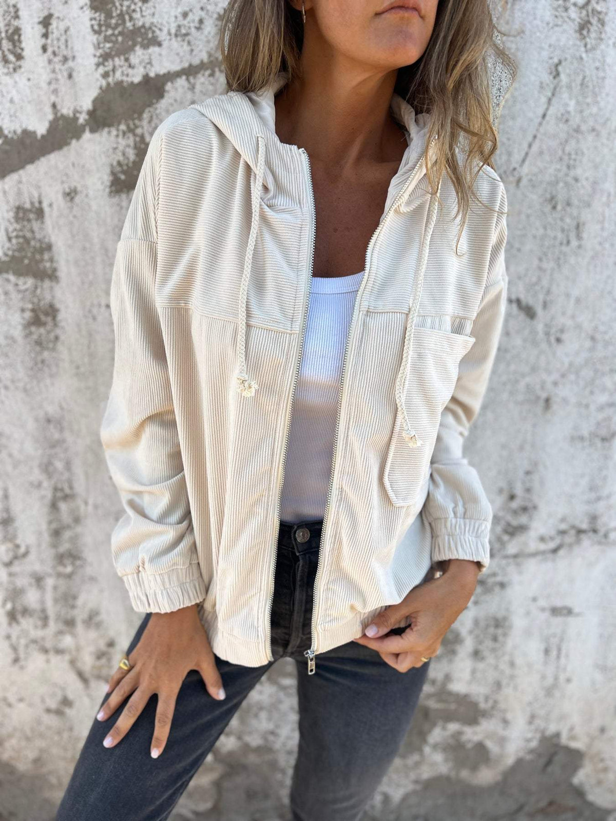 Elizabeth Hooded Zip Jacket