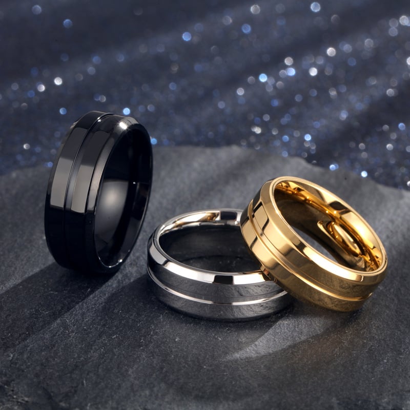 8mm Simple Groove Ring